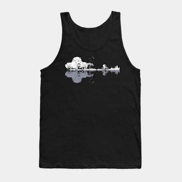 Mountain Biking Guitar Tree Tank Top by EduardjoxgJoxgkozlov